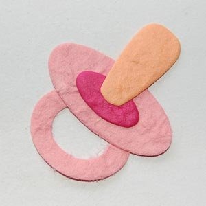 5 - Girl Baby Pacifier Die cut Card Topper