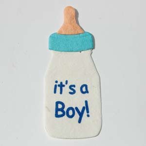 5 - It's a Boy Baby Bottle Die cut Card Topper