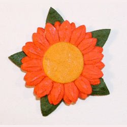 20 Orange Daisy Mulberry Flower Card Topper Die Cut