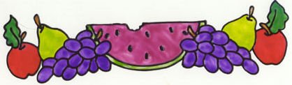 Fruit Boarder Faux Stained Glass Window Cling Decal