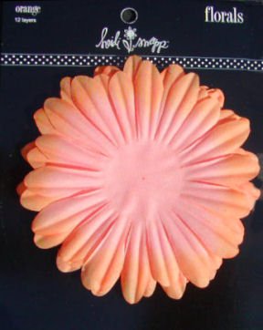 12 Orange Heidi Swapp Large Flower Blossom Cards
