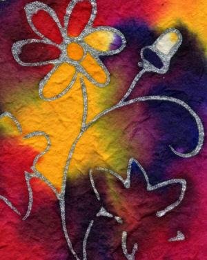 10 Batik with Butterflies Mulberry Paper cards