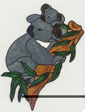 Koala Bear Gallery Glass Window Cling Decal suncatcher