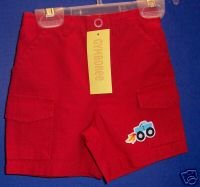 *NWT* GYMBOREE Boys Red Ripstop Shorts 6-12 M