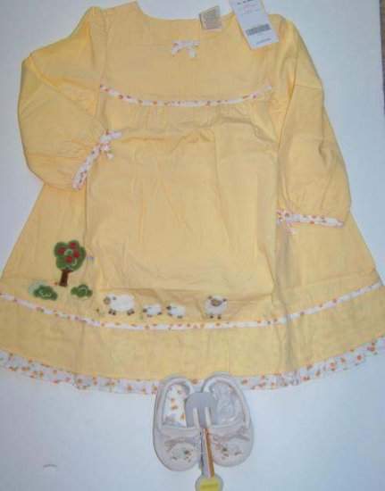 NWT GYMBOREE Wooly Pals Sheep Dress and Moccasin 18-24M