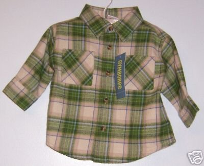 NWT GYMBOREE Tractor Company Flannel LS shirt SZ 3-6M
