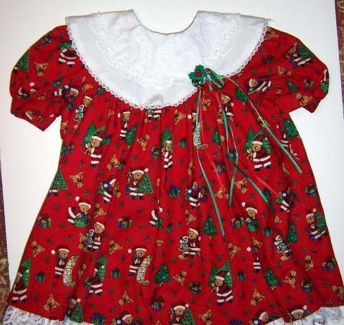 Christmas Santa Bears Dress 2T