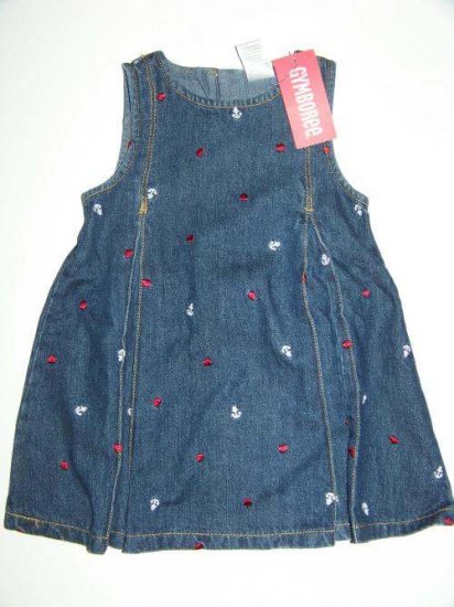 NWT GYMBOREE Bon Voyage Heart & Anchor Dress 12-18M