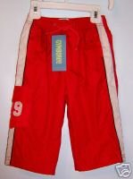 NWT GYMBOREE All Star Champ Red Lined Windpants 12-18M