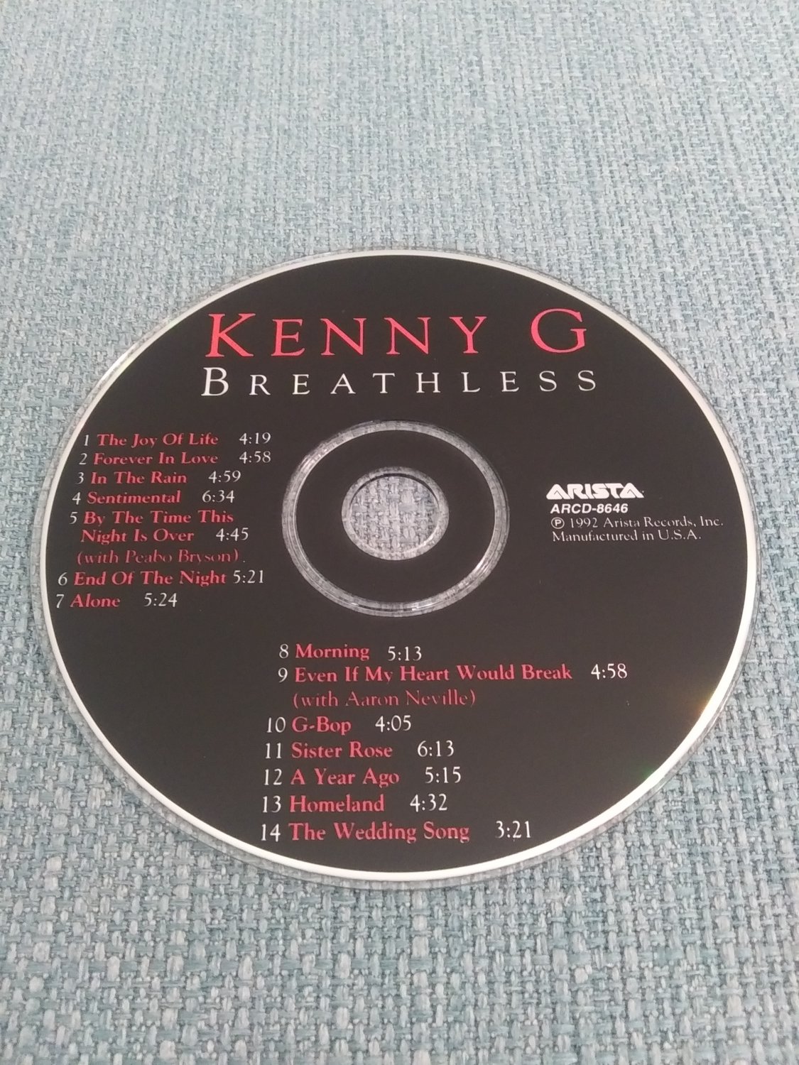 Kenny G Breathless CD 1992 Music