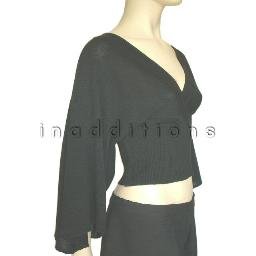 inadditions : New RAMPAGE Deep V-neck Crossover Tie Back Kimono Sweater Top Shirt Juniors Medium