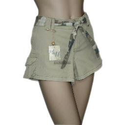 inadditions : New PLUGG Olive Cotton Spandex Short Cargo Shorts Camouflage Tie Belt Juniors 11