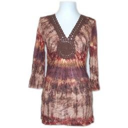 inadditions : New CHA CHA VENTE Crinkled Three-Quarter Sleeve Tunic Top Shirt Women's Small