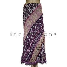 inadditions : New SUNNY LEIGH Silk Boho Floral Print Lined Pull-On Straight Skirt Women's Large