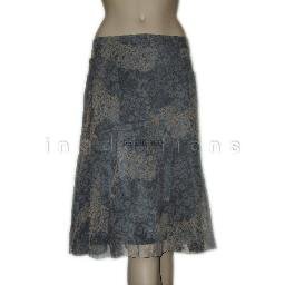 inadditions : New CALVIN KLEIN Silk Abstract Floral Print Skirt Fully Lined Women’s 12 Large
