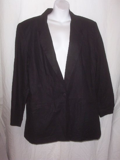 18 1X RADCLIFFE BLACK WOOL BLAZER JACKET- VERY NICE!!