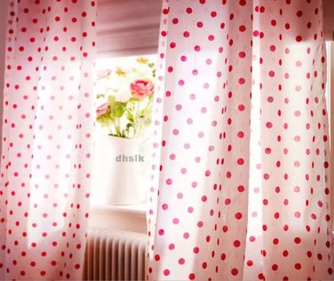 White With Pink Polka Dot Curtains Pink White Polka Dot Wall