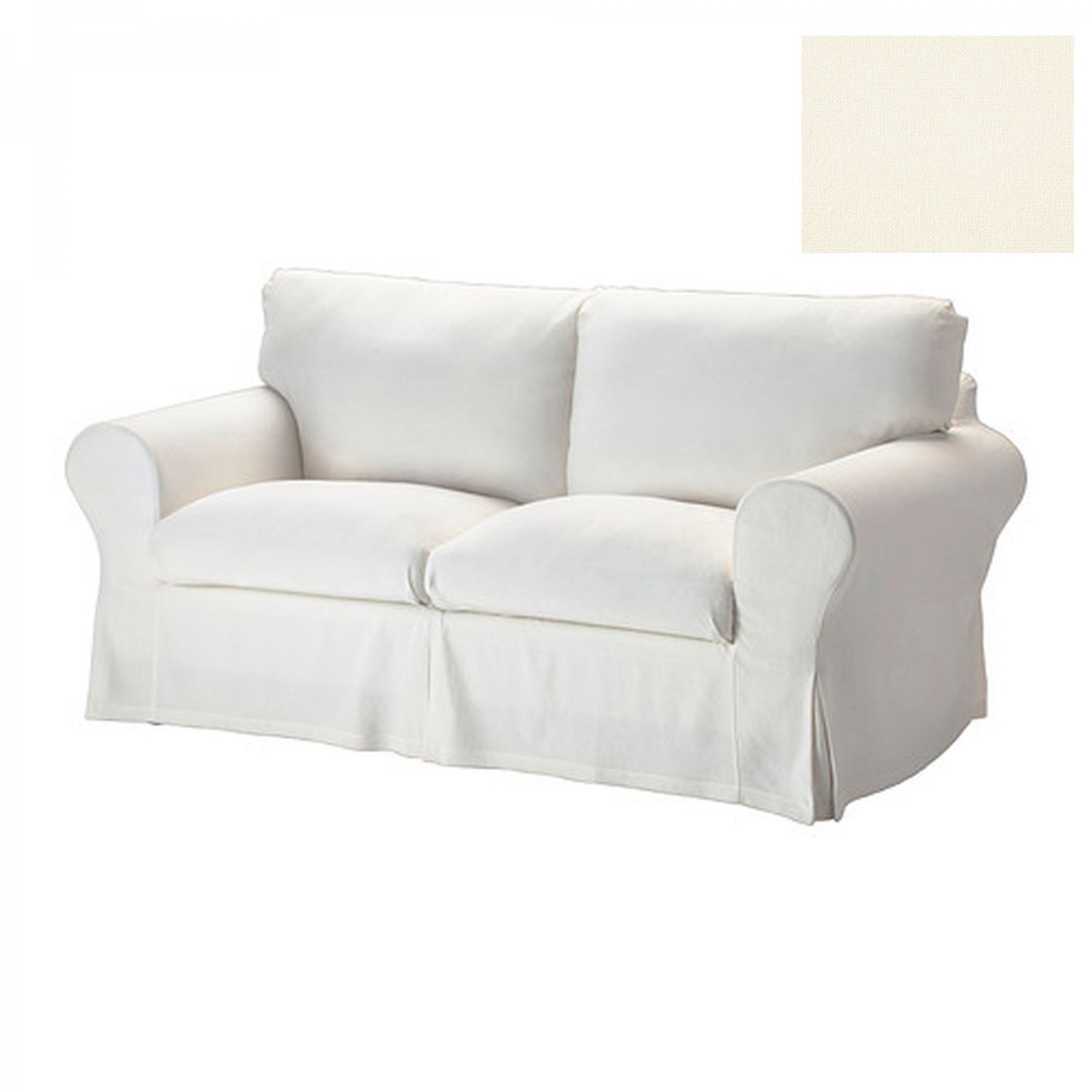 Ikea Ektorp 2 Seat Sofa Slipcover Loveseat Cover Stenasa White Off White Stenåsa Linen Blend 