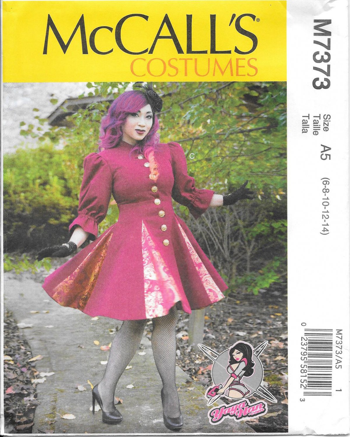 McCall's M7373 Adult Yaya Han Godet Coats Sizes 6, 8, 10, 12, 14 Costume Coat Pattern S