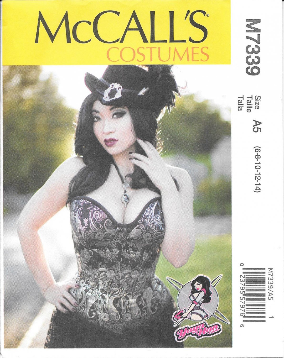 McCall's M7339 Yaya Hans Corset Sizes 6, 8, 10, 12, 14 Costume Pattern