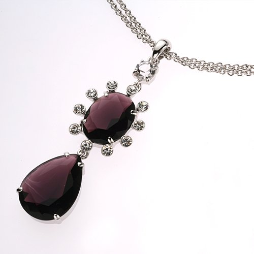 Pendant Amethyst Crystal W/Earrings