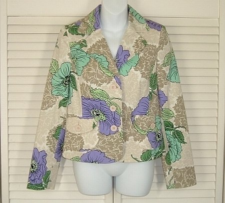 Ann Taylor Loft Floral Fitted Spring Jacket Blazer Size 6 www.blondieshouseofbargains.ecrater.com