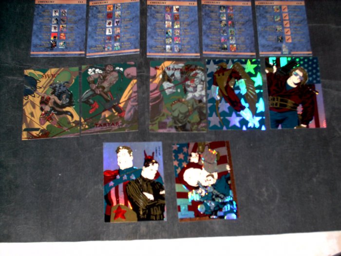 CREATORS UNIVERSE -7 FOIL+ 5 CHECKLIST CARDS+SHIPS FREE