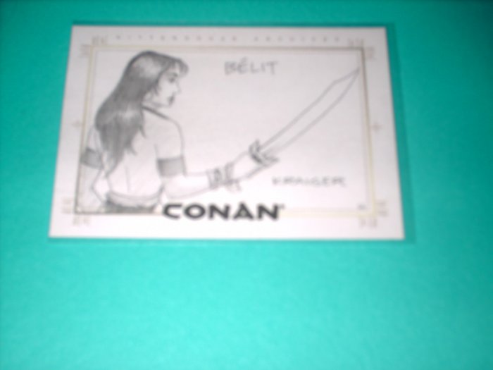 CONAN HYBORIAN AGE SKETCHAFEX CARD BY KRAIGER #66