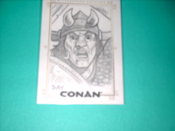 CONAN HYBORIAN AGE SKETCHAFEX CARD BY DAVID DAY