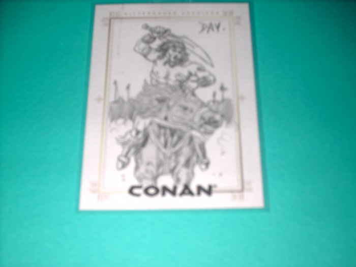 CONAN HYBORIAN AGE SKETCHAFEX CARD BY DAVID DAY