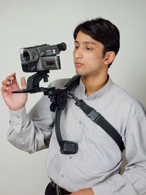 Sonia camcorder shoulder support/pad/brace with large chest piece