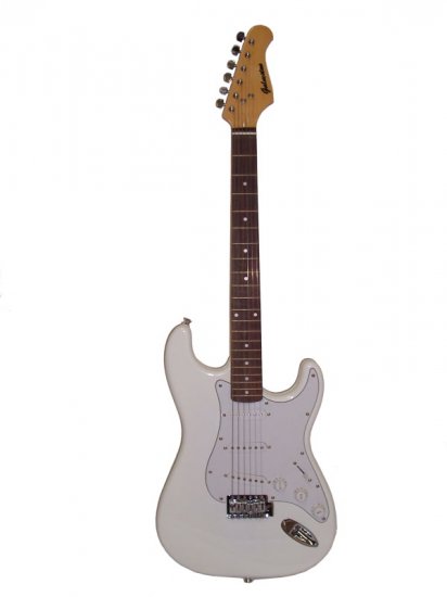 Galveston ST-6 Electric Guitar With Whammy Bar White