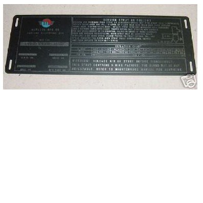 NEW! McDonnell Douglas DC-8 Landing Gear Placard, 3924406-1