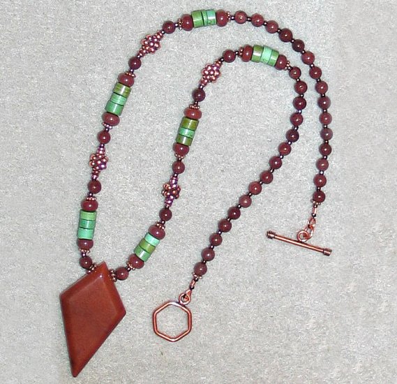 Chocolate Aventurine,Copper&Turquoise Necklace