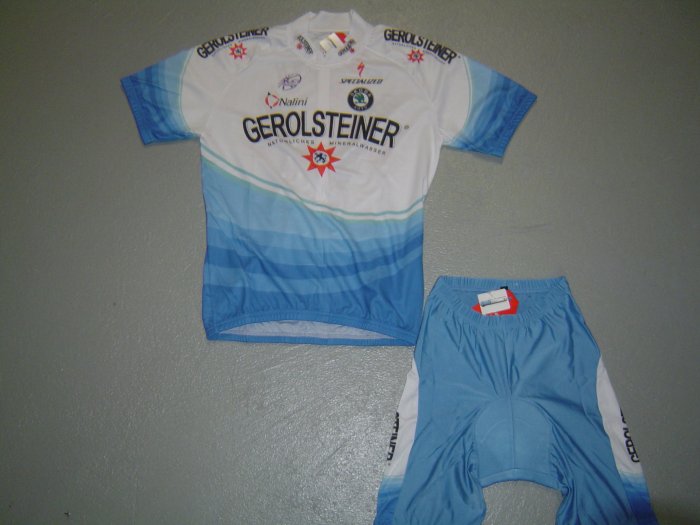 GEROLSTEINER CYCLING BIKE JERSEY AND SHORTS KIT SZ L