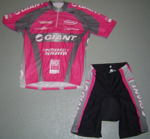 GIANT TEAM CYCLING CYCLE JERSEY AND SHORTS KIT SZ M