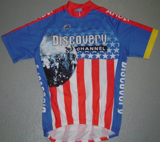 DISCOVERY CHANNEL US CHAMP CYCLING CYCLE BIKE JERSEY SZ XL