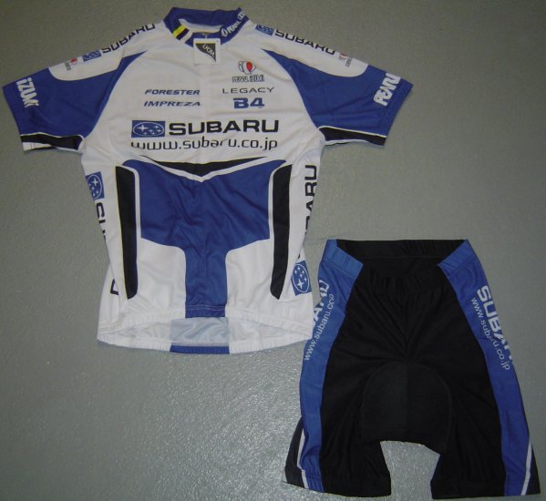 SUBARU CYCLING CYCLE BIKE JERSEY AND SHORTS KIT SZ L