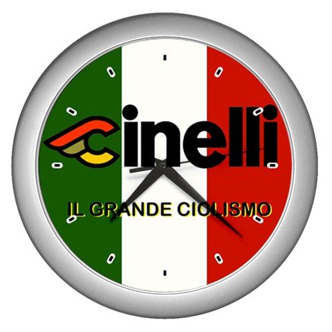CINELLI CYCLING FRAME BAR TAPE SILVER WALL CLOCK NEW (FREE SHIPPING!!)