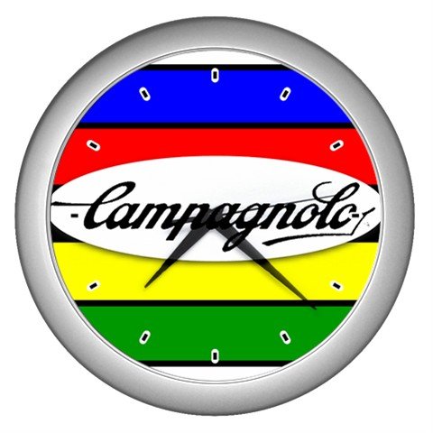 CAMPAGNOLO CAMPY CYCLING SILVER WALL CLOCK NEW (FREE SHIPPING!!)