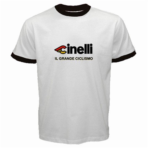CINELLI IL GRANDE CICLISMO CYCLE BIKE FRAME RINGER T-SHIRT SZ S (FREE SHIPPING WORLDWIDE!!)