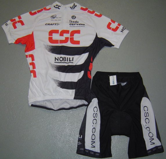 CSC TEAM CYCLING BIKE JERSEY AND SHORTS KIT SZ M