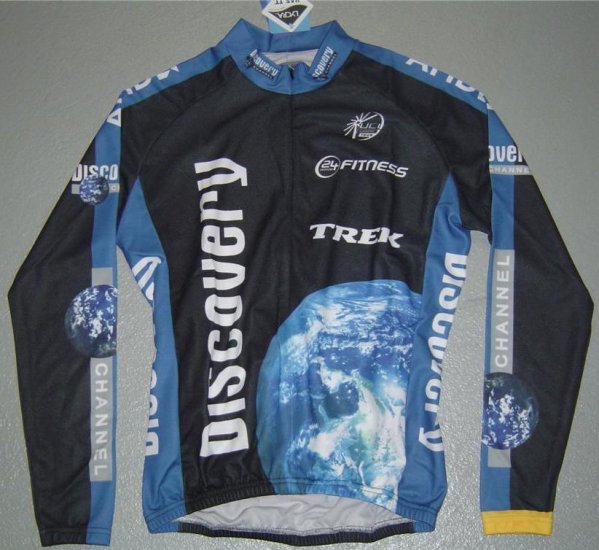 DISCOVERY CHANNEL LONG SLEEVE JERSEY & TIGHTS KIT SZ L