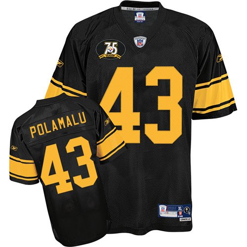 PITTSBURGH STEELERS TROY POLAMALU THROWBACK Jersey SZ 48(M) NEW (RARE!! Free Shipping!!)