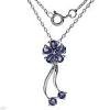 BEAUTIFUL TANZANITE FLOWER NECKLACE