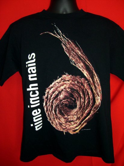 SOLD! VINTAGE NINE INCH NAILS NIN Large T SHIRT 1995 "Further Down The Spiral" FREE SHIPPING!