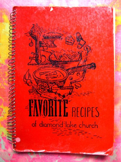 HOLD! VINTAGE 1954 Minneapolis, Minnesota Lutheran Church Cookbook plus ADS in the back!