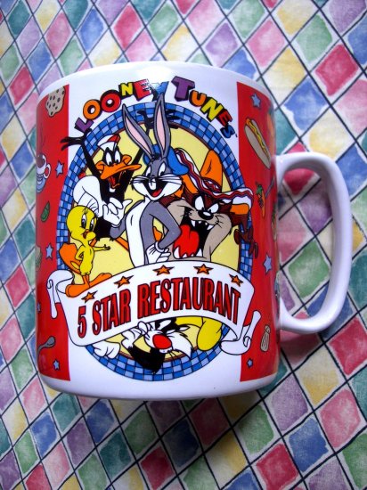 SOLD! Huge Vintage 1995 Looney Tunes Taz Restaurant Mug / Coffee Cup