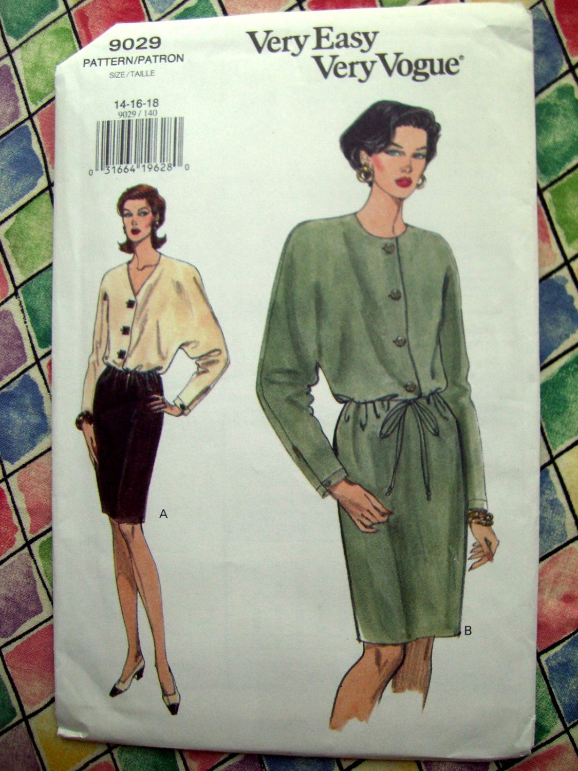 SOLD! Vogue Pattern # 9029 UNCUT Misses Dress Size 14 16 18