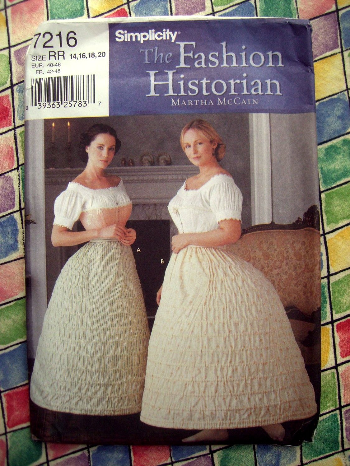 Simplicity Costume Pattern # 7216 UNCUT Misses Crinoline Hoopskirt Size 14 16 18 20